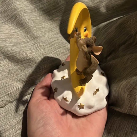 Fitz and Floyd Reach for the Stars Charming Tails item 97/718 Moon with mouse - Picture 5 of 6